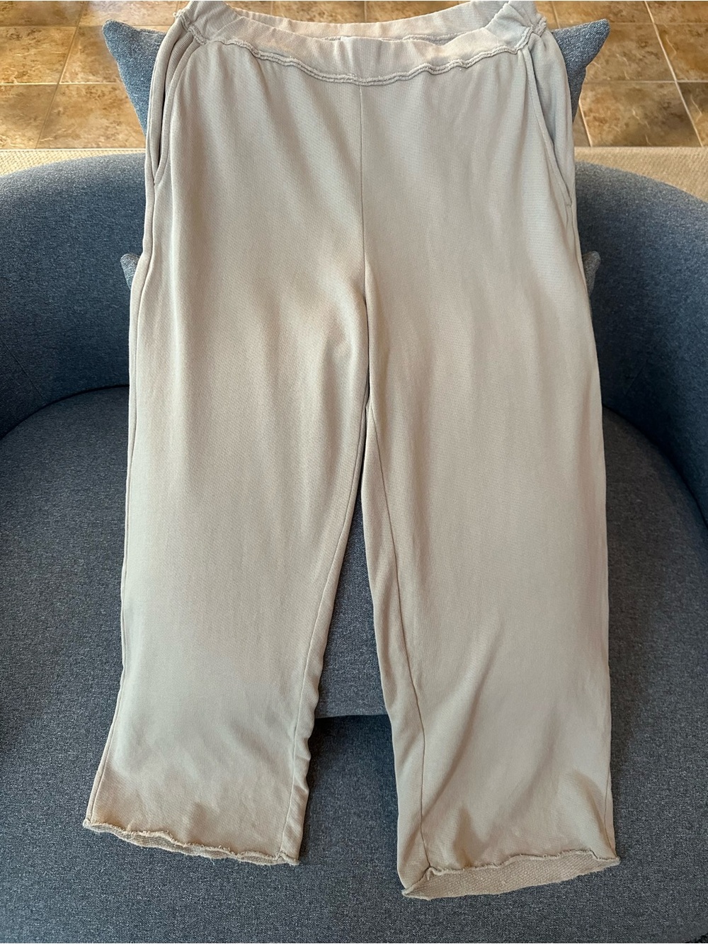 Eileen Fisher Neutral Beige Pull-On Joggers